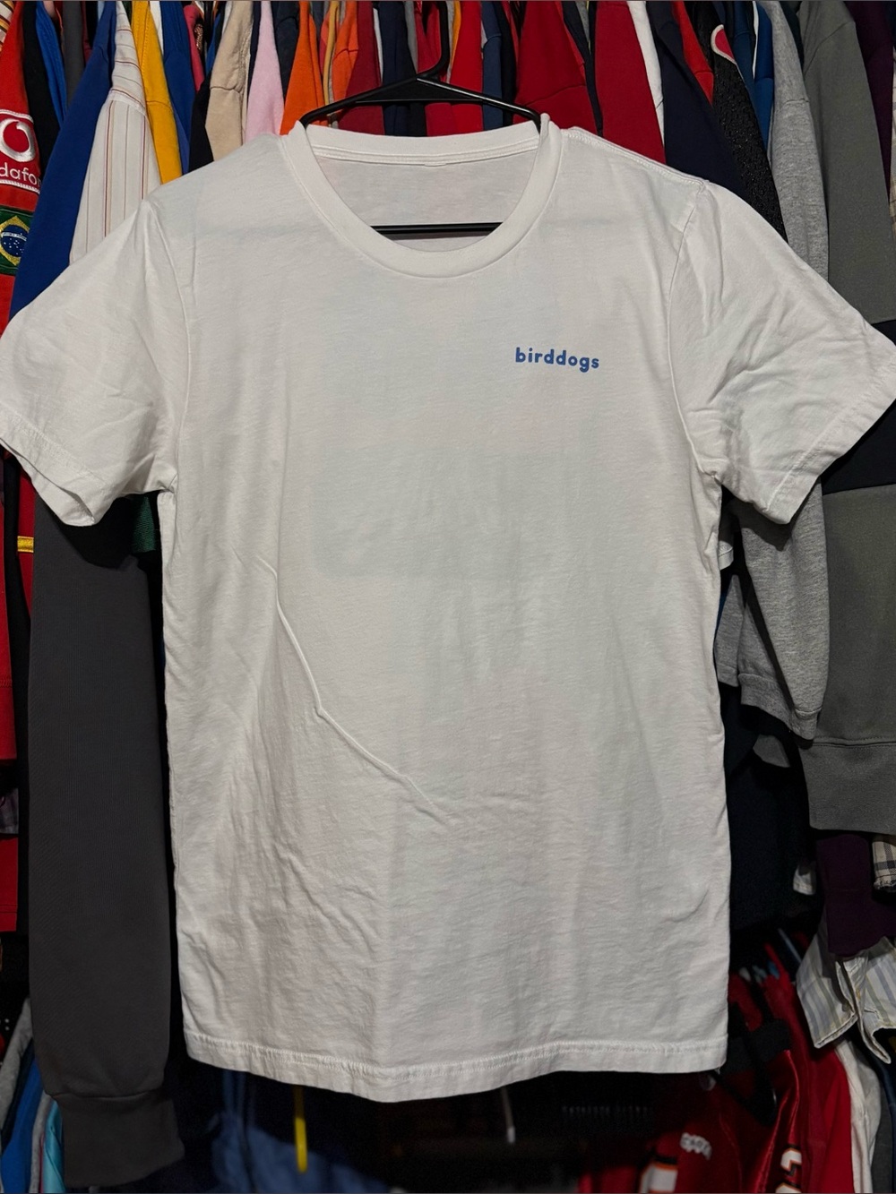 Birddogs mountain and sun graphic white tee shirt small 28”x19” EUC